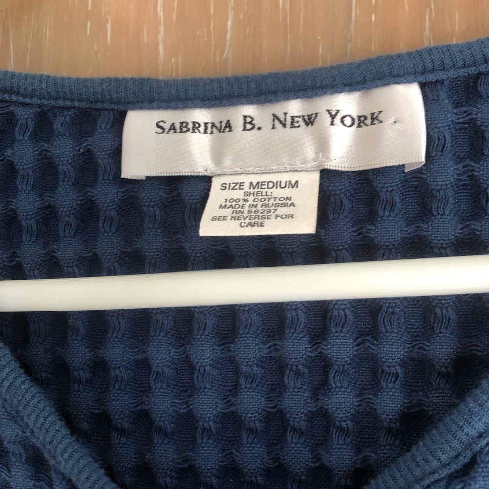Sabrina B. New York navy ribbed jacket